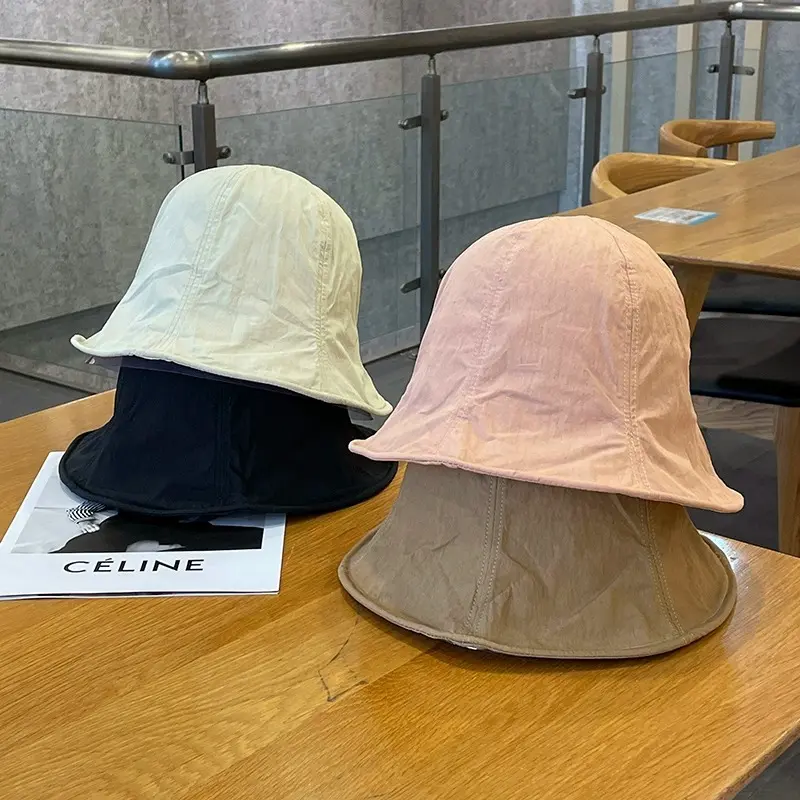 Fisherman's Hat for Women in Spring And Summer, Outdoor Sun Protection, Lightweight, Breathable, Short ave, Elastic Basin Hat