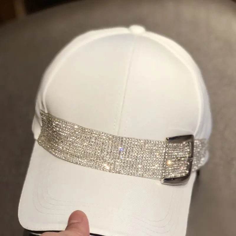 Fashionable Casual Rhinestone Baseball Cap For Women, Korean Version, Spring And Summer Outdoor Sunshade Duckbill Cap