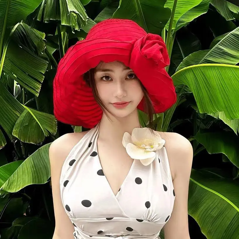 Sunshade Hat, Summer Fashion, Foldable, Face Covering, Sunscreen Bow, Outdoor Versatile Sun hat, Fisherman Hat
