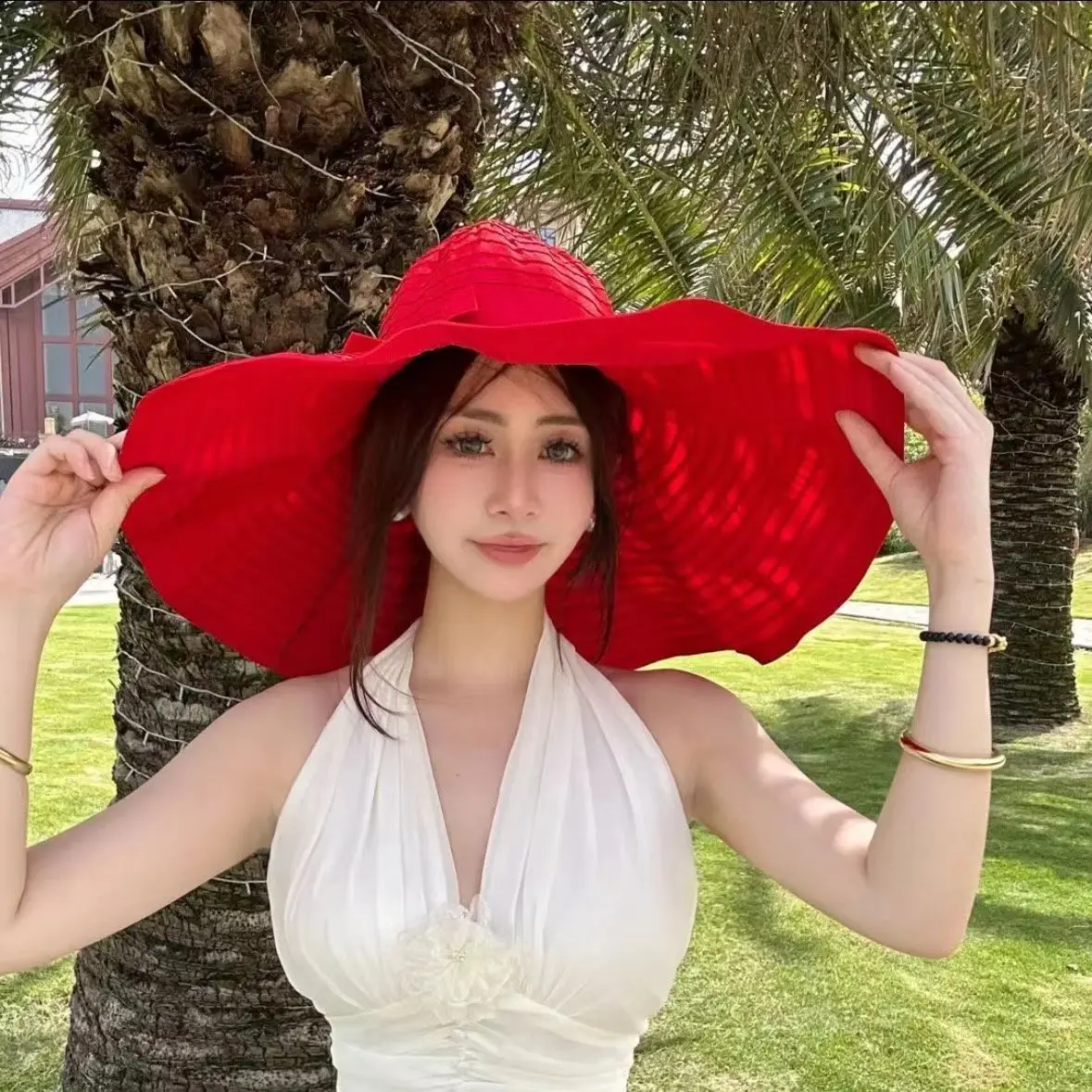 Sunshade Hat, Summer Fashion, Foldable, Face Covering, Sunscreen Bow, Outdoor Versatile Sun hat, Fisherman Hat