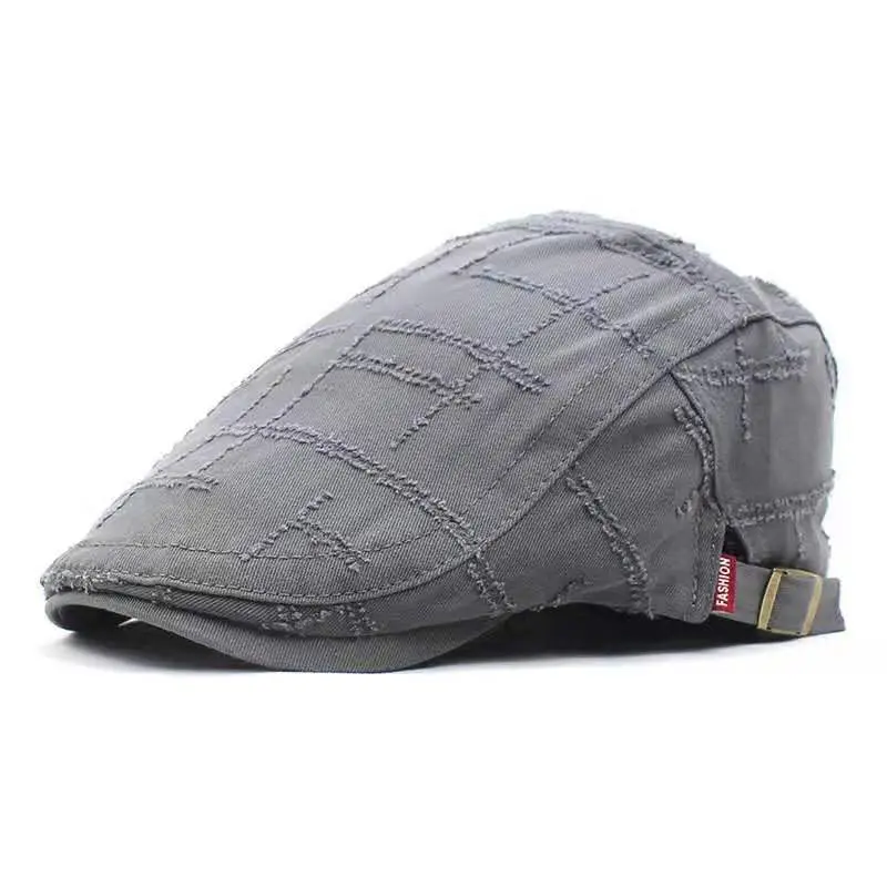 New Berets  for Men Solid color Snapback Cotton Hat Summer Outdoor Sports Hiking Hats  Retro Curved Men's Cap