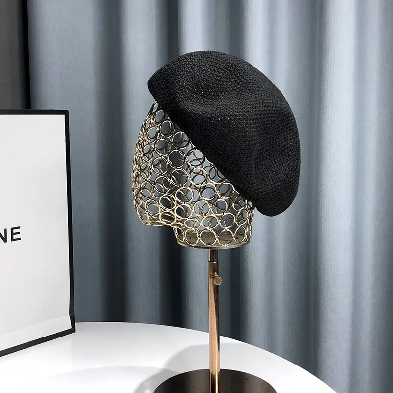 New Summer Breathable Beret Women's Thin Hat Solid Color Korean Versatile Japanese Face Showing Little Painter Hat