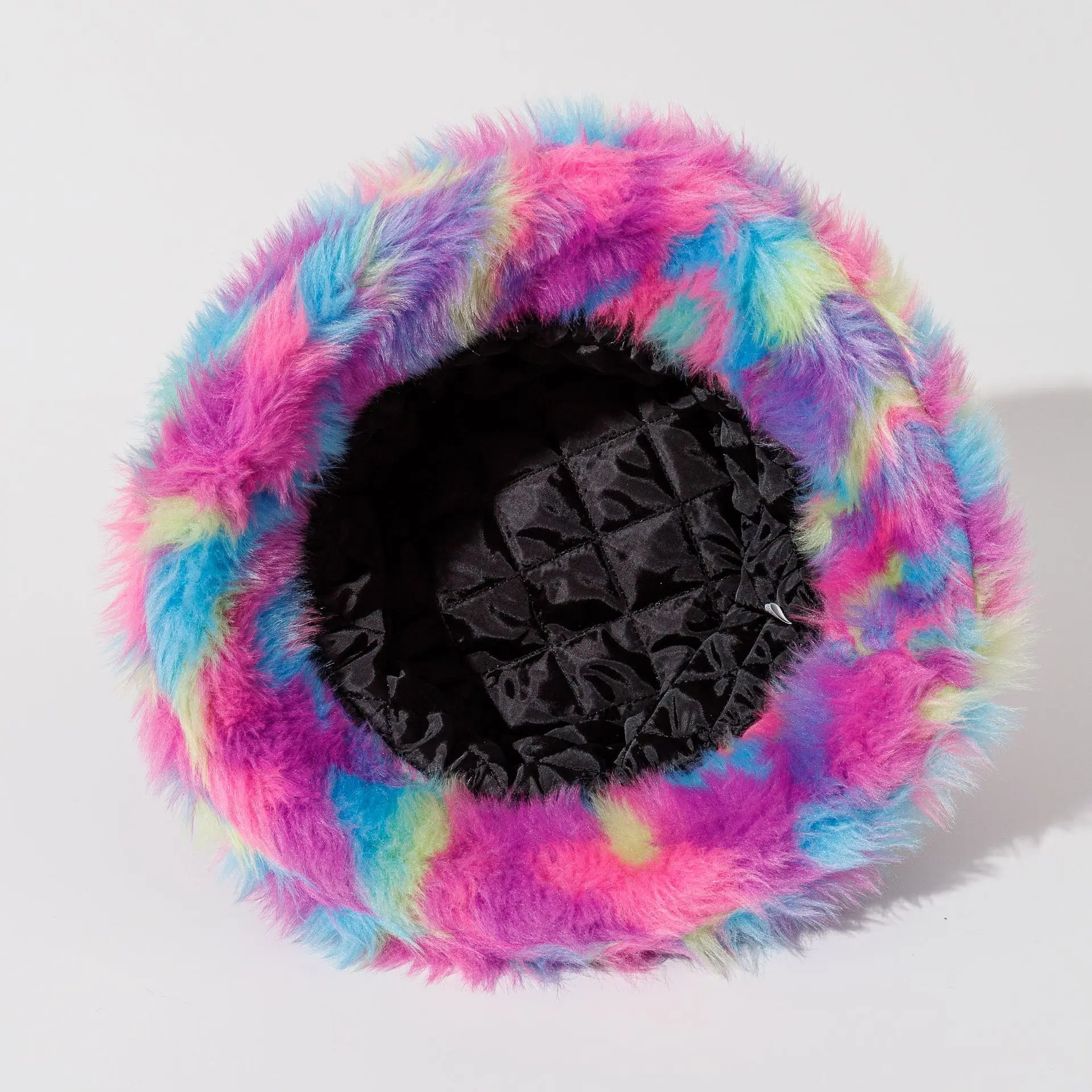 Autumn and Winter New Tie Dyed Hat Warm Hat Trend Fashion Gradient Color Thickened Plush Fisherman Hat Women's Basin Hat