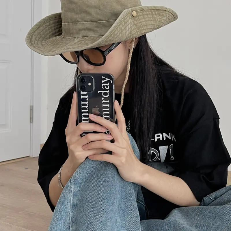 2022 Blue Cowboy Bucket Hat with String Men Denim Beach Sun Hat for Women Outdoor Spring Summer Fisherman Hat