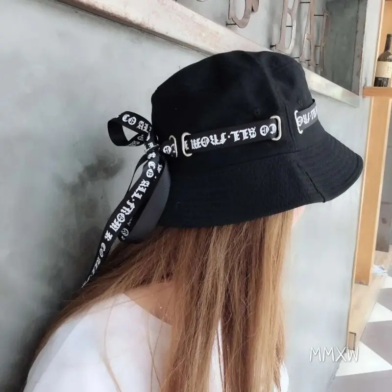 Cute Cat Ears Streamer Fisherman Hat Women Casual Basin Hat Solid SunHat Designer Bucket Hat Unisex Punk Hats Hip Hop Bonnets
