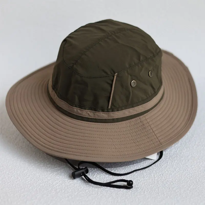 Japanese Drawstring Sunshade Fisherman Hat, Men's And Women's Big head Outdoor Mountaineering And Fishing Summer Hat