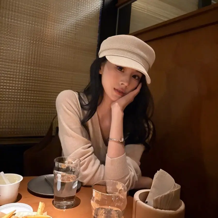 Spring And Autumn Minimalist Newsboy Hat Duck Tongue Hat Women's Casual Sun Shading artist hat Octagonal Hat