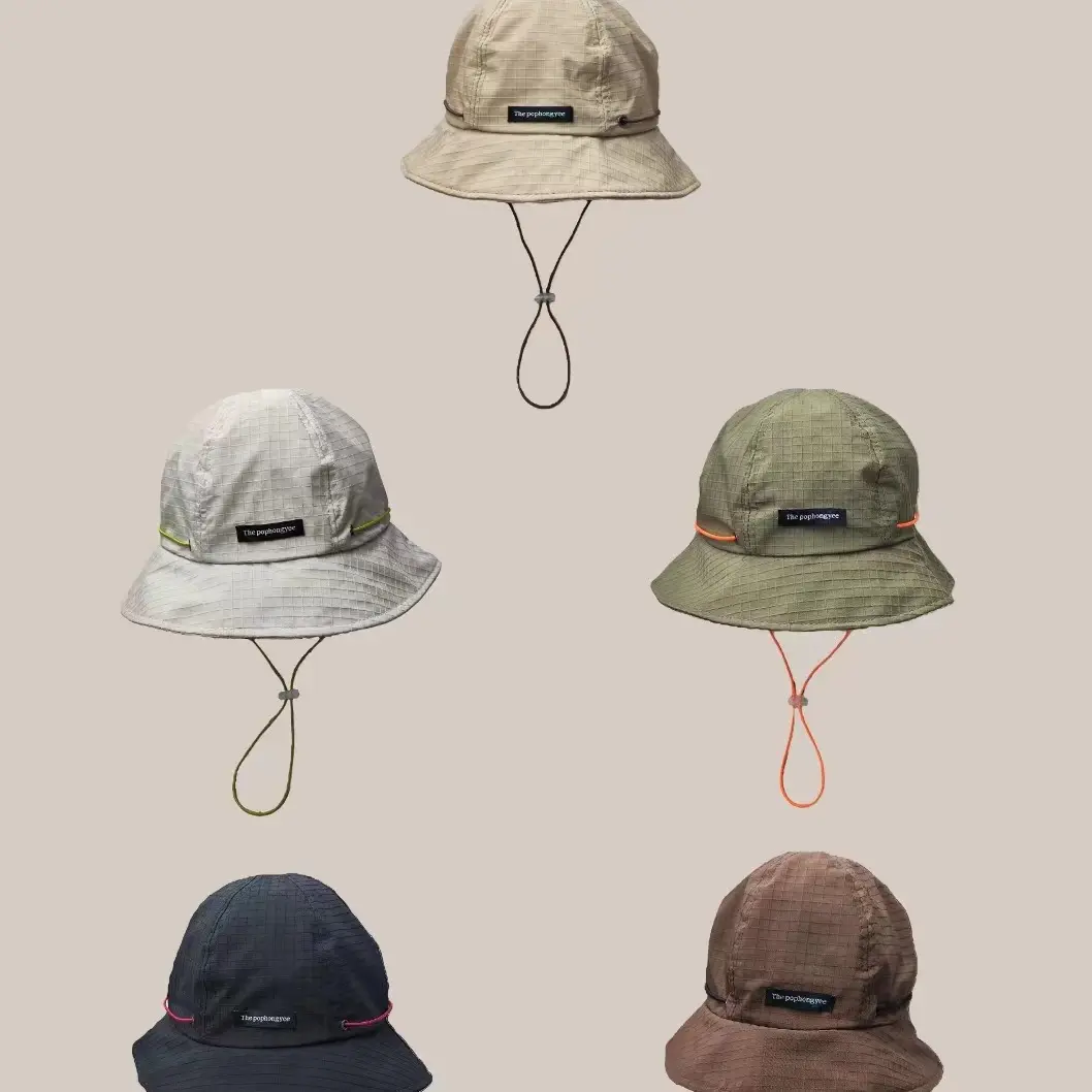 Japanese Drawstring Contrasting Fisherman Hat, Versatile For Outdoor Outings In All Seasons, Sun Shading And Sun Protection Hat