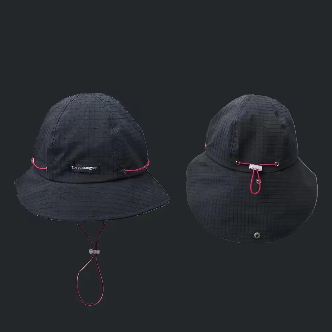 Japanese Drawstring Contrasting Fisherman Hat, Versatile For Outdoor Outings In All Seasons, Sun Shading And Sun Protection Hat