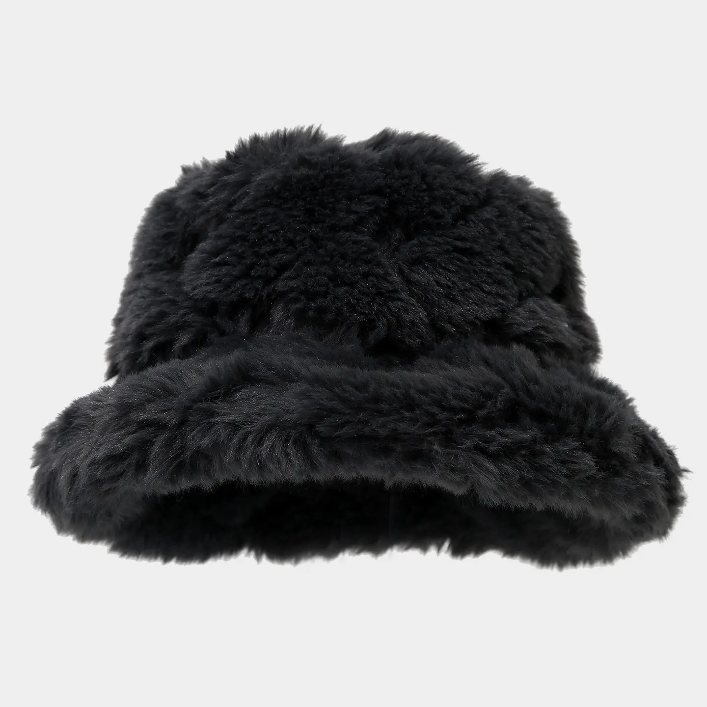 Korean Fashion Imitation Rabbit Fur Thickened Warm Casual Basin Hat for Women, Japanese Solid Color Fisherman Hat