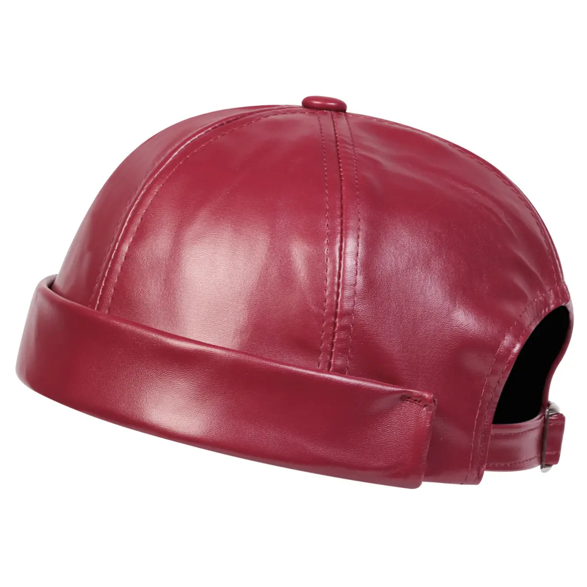 Leather Landlord Hat, Japanese Art Retro, No Eave Melon Skin Hat, Children's Autumn and Winter Versatile Hip-hop Hat, Men