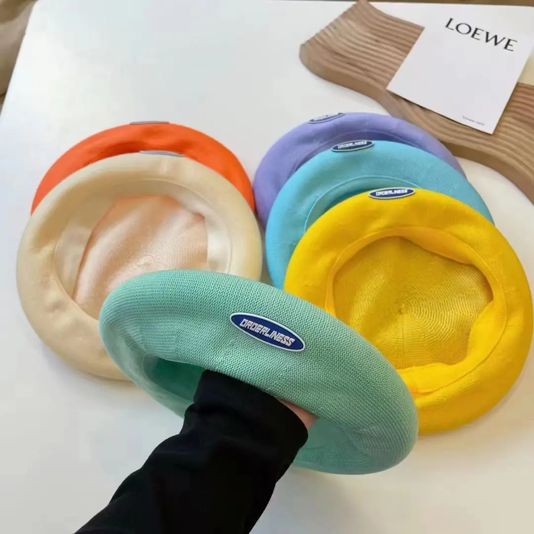 Spring Summer Net Women's Beret Sun Hat Thin Breathable Gorra Femme Chapea Cap Woman Fedoras Peaked Bonnet Sun Gorro