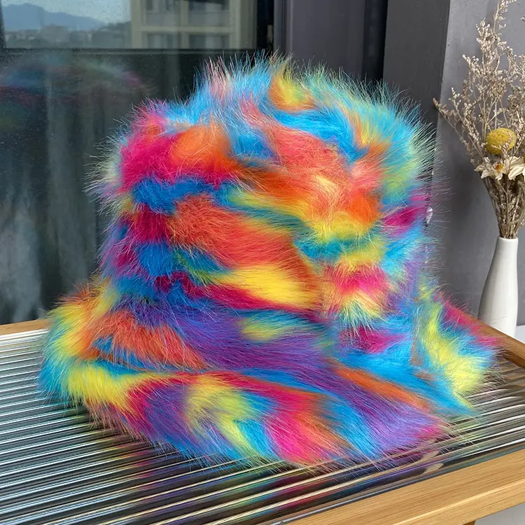 New Plush Fisherman Hat With Temperament, Ladies' Warm Autumn And Winter Thick Fur Imitation Fur Fashionable Basin Hat