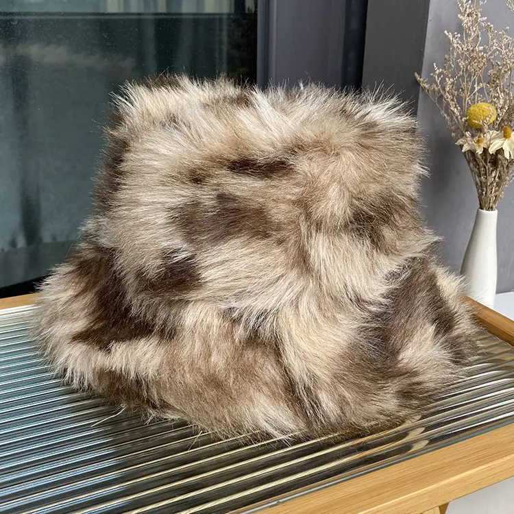 New Plush Fisherman Hat With Temperament, Ladies' Warm Autumn And Winter Thick Fur Imitation Fur Fashionable Basin Hat