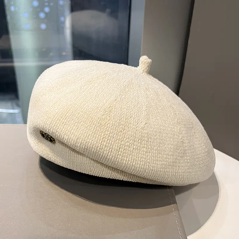 British Woolen Knitted Retro Beret Children's Autumn And Winter Light Luxury Show Face Small Artist Hat Styling Bud Hat