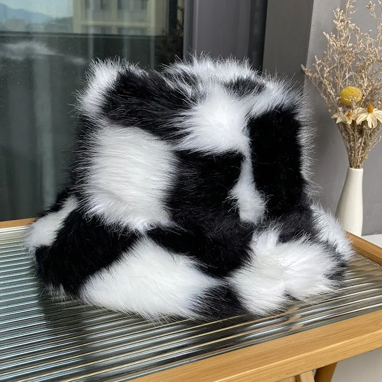 New Plush Fisherman Hat With Temperament, Ladies' Warm Autumn And Winter Thick Fur Imitation Fur Fashionable Basin Hat
