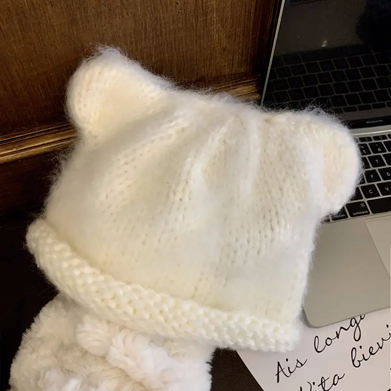 Knitted hat Autumn And winter Men's And Women's Fashionable Pullover Hat, Korean Version With Plush And Thick Knit Hat, Warm Hat