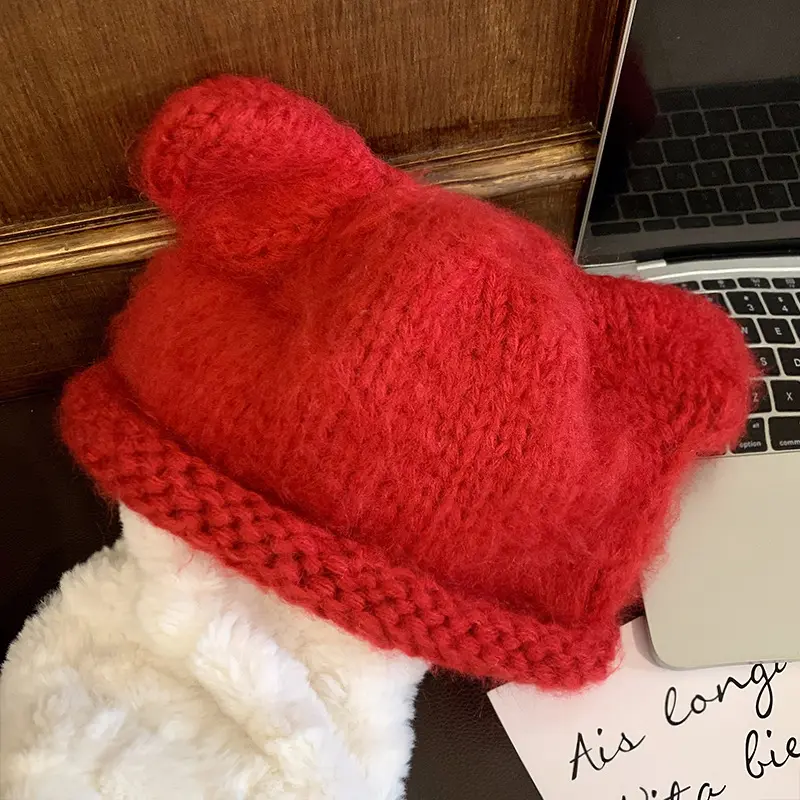 Knitted hat Autumn And winter Men's And Women's Fashionable Pullover Hat, Korean Version With Plush And Thick Knit Hat, Warm Hat