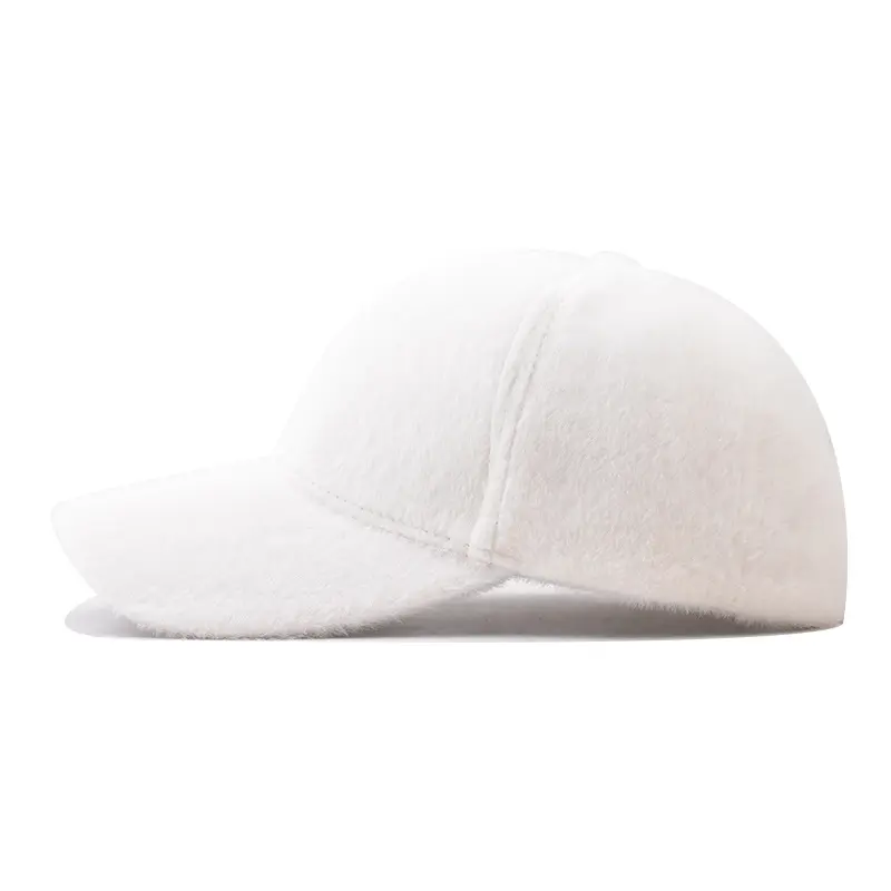 New Solid Color Ultra Soft Velvet Baseball Cap Duck Tongue Cap Outdoor Sunshade Autumn And Winter Hat