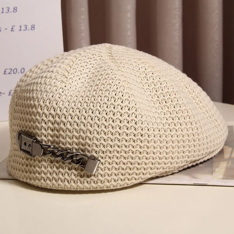 Korean Version Trendy Cool Reverse Wearing Forward Hat For Women Spring And Autumn Winter Mesh Breathable Beret Versatile Hat