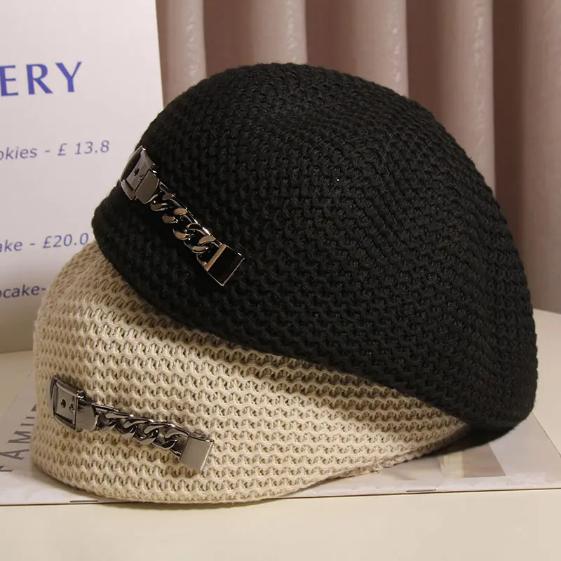 Korean Version Trendy Cool Reverse Wearing Forward Hat For Women Spring And Autumn Winter Mesh Breathable Beret Versatile Hat