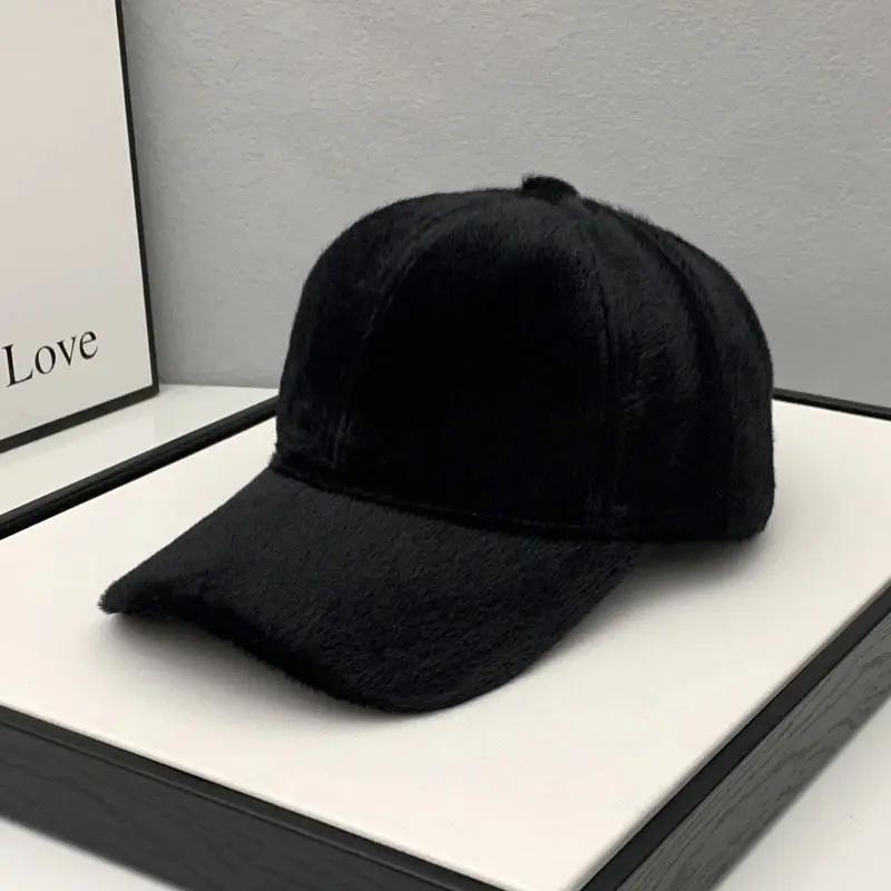 Mink Fur Hat, Duckbill Hat, Women's Slim Face, Autumn Hat, Children's Korean Version, Versatile And Fashionable Baseball Hat