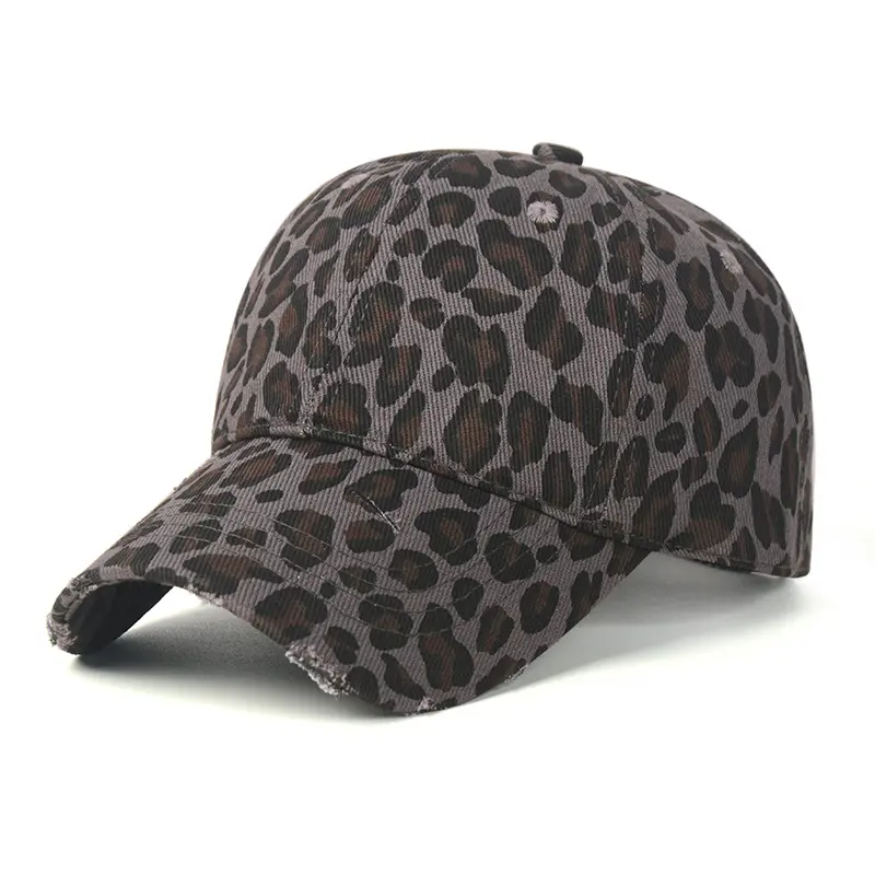 New Fashionable and Versatile Leopard Pattern Premium Ins Baseball Hat for Women, Sunscreen, Windproof and Breathable Hat