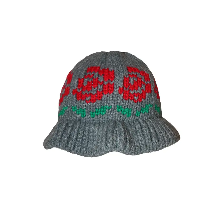 Ethnic Style Retro Basin Hat, Women's Autumn And Winter Atmosphere, Warm Knit Hat, Face Enhancing Small Yarn Fisherman Hat