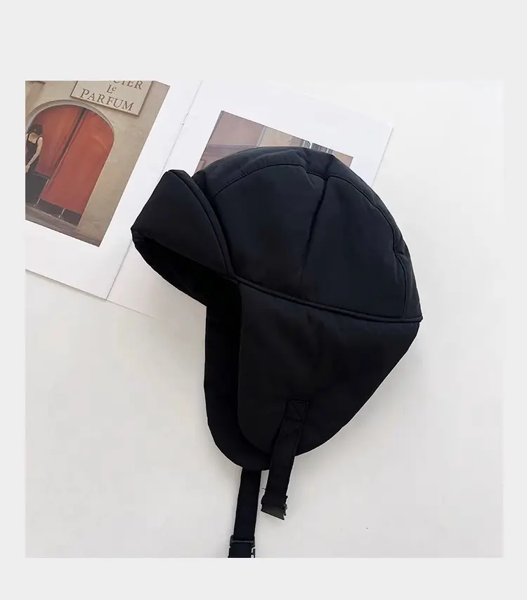 Japanese Versatile Lei Feng Hat Autumn And Winter Hat, Men's And Women's Warm Ear Protection Hat, Adjustable Elastic Cap