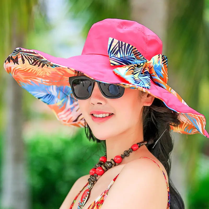 Double Sided Sun Hat For Beach Vacation, UV Protection Sun Hat For Travel, Beach Hat With Large Brim Sun Protection Cool Hat