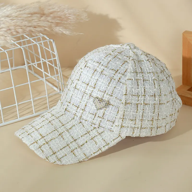 Fashionable Small Fragrant Baseball Cap, Small Square Duckbill Cap Women's Street Personality Sun Shading And Sun Protection Hat