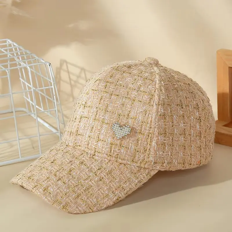 Fashionable Small Fragrant Baseball Cap, Small Square Duckbill Cap Women's Street Personality Sun Shading And Sun Protection Hat