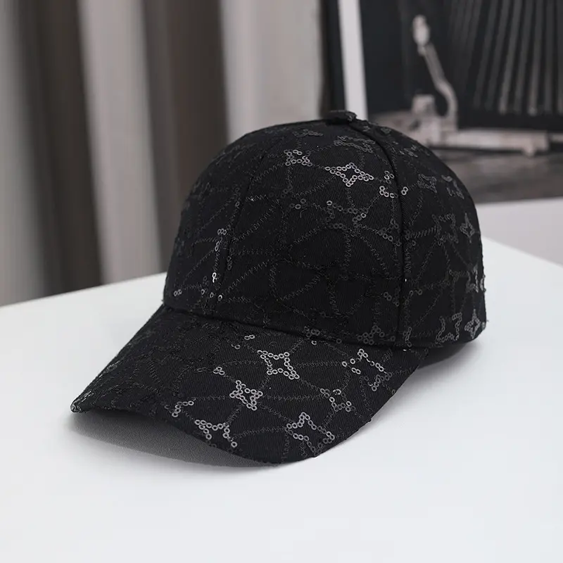 Creative New Star Glitter Rhinestone Silk Gloss Fashionable Women's Duckbill Hat Korean Version Sun Protection And Sunshade Hat