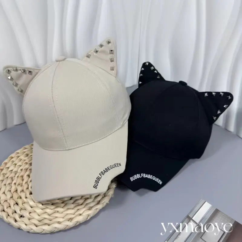 New Cute Ears Baseball Hat Spring and Autumn Sunshade Duck Tongue Hat Outdoor Fashion Versatile Hat