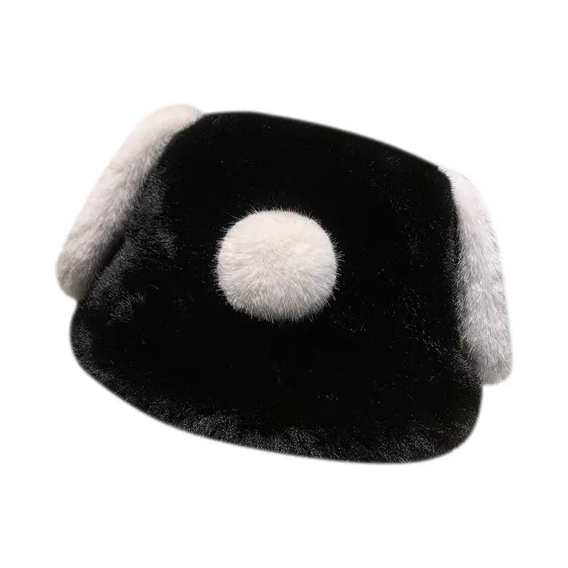 Cute Cartoon Dog With Fluffy Ears, Fisherman's Hat, Women's Autumn And Winter Warm And Age Reducing Basin Hat