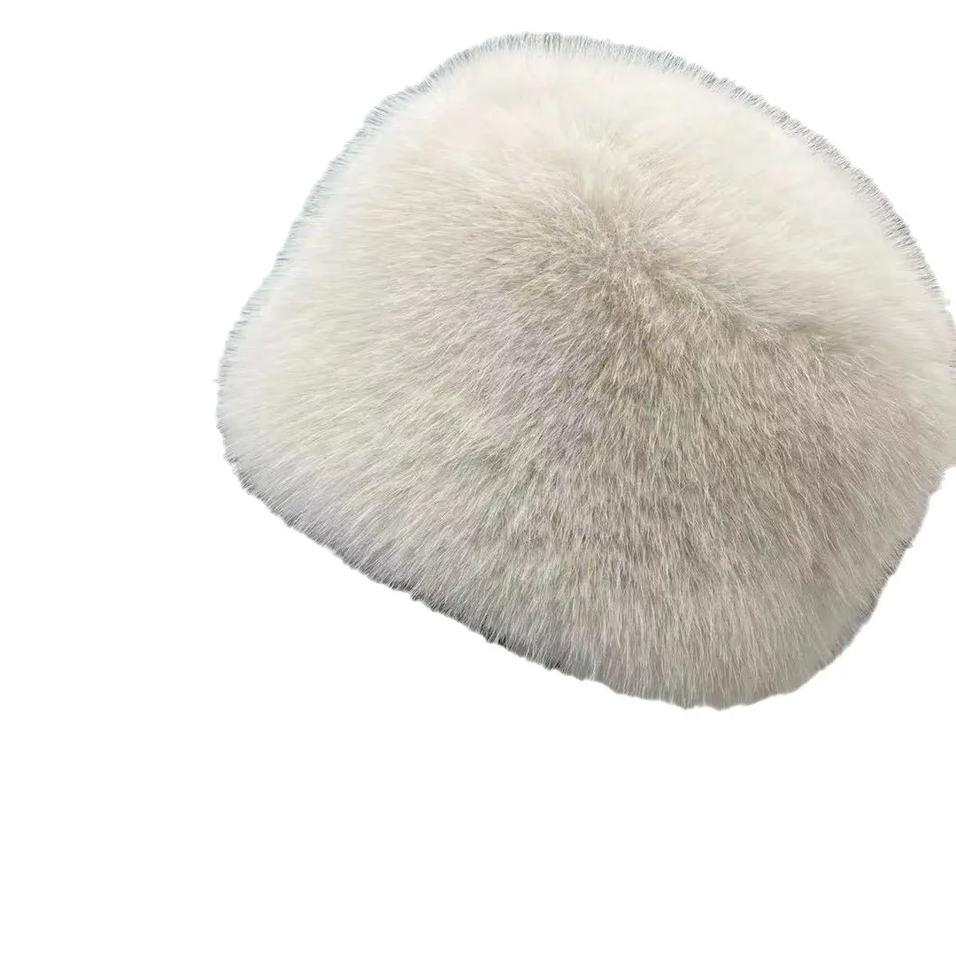 Plush Hat Children's 2024 Autumn/Winter New Fisherman's Hat Rabbit Hair and Velvet Warm Pot Hat Japanese Fisherman's Hat