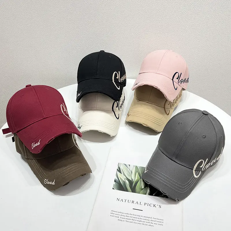2025 New Duck Tongue Hat Trendy Women's Spring and Summer Versatile English Big Head Waist Hat Sunshade Baseball Hat