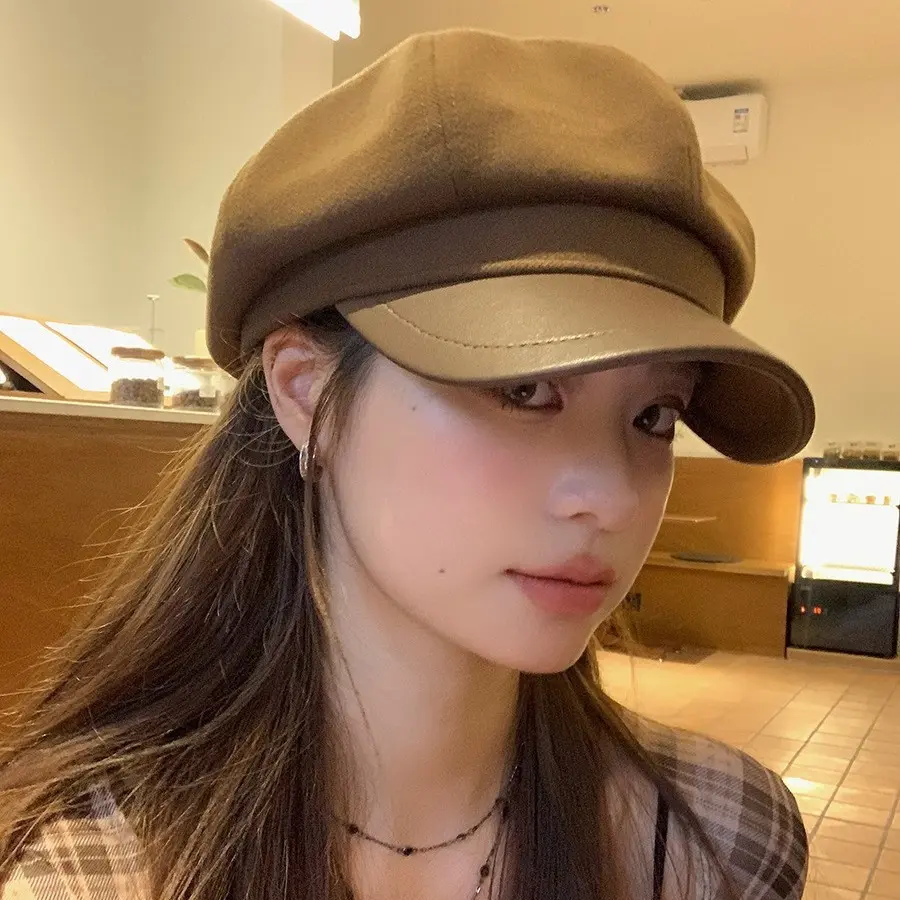 Japanese Versatile Beret Women's Autumn And Winter Artistic Street Leisure Retro British Style Newsboy Painter Hat