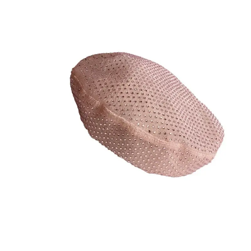 Light Luxury Rhinestone High-end Beret For Women 2025 New Organza Lightweight Breathable Versatile Bud Painter Hat