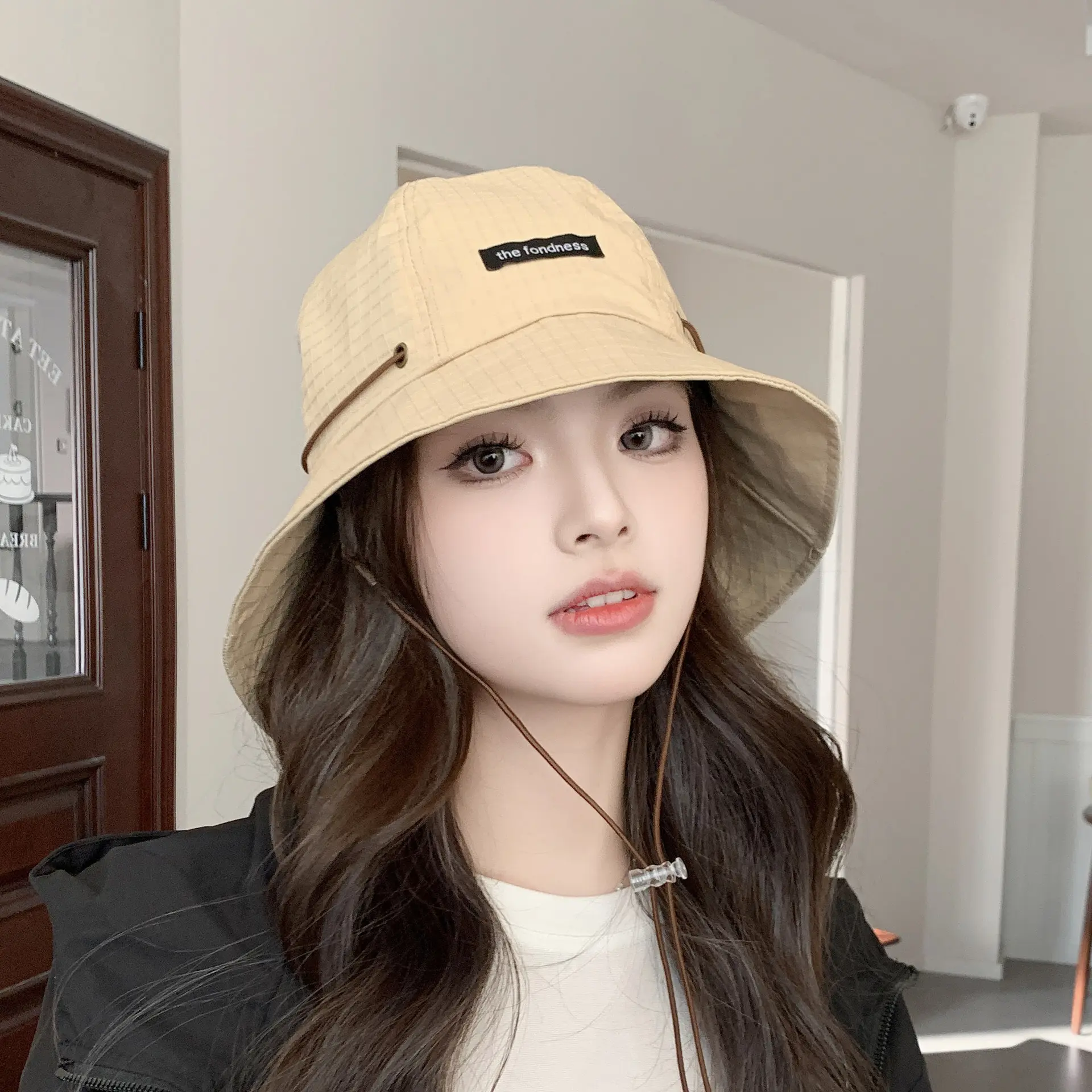 Fisherman's Hat Neck Protection, Summer Outdoor Drawstring, Japanese Basin Hat, Sun Shading And Sun Protection Hat