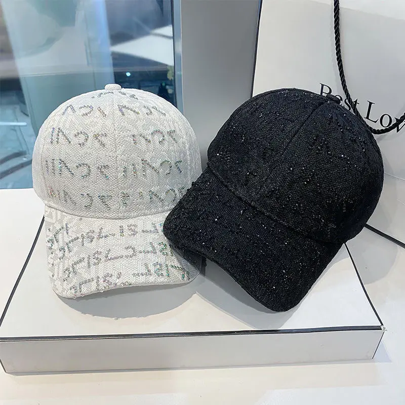 Diamond Style Korean Version Baseball Cap, Fashionable And Casual, Versatile, Sun Shading And Sun Protection Duckbill Cap