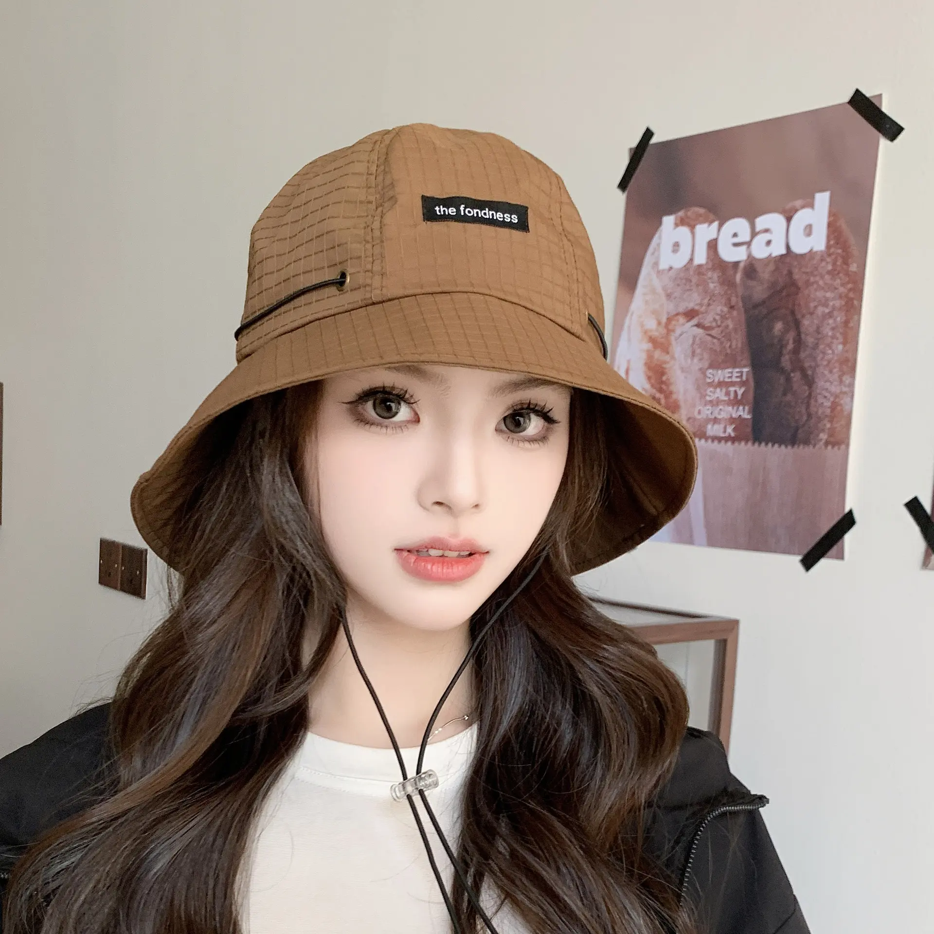 Fisherman's Hat Neck Protection, Summer Outdoor Drawstring, Japanese Basin Hat, Sun Shading And Sun Protection Hat