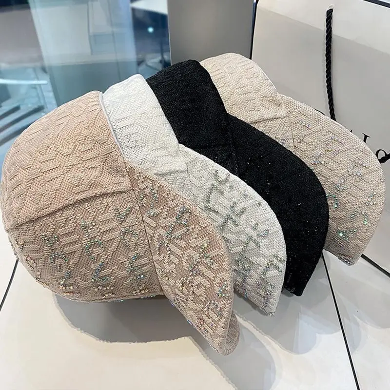 Diamond Style Korean Version Baseball Cap, Fashionable And Casual, Versatile, Sun Shading And Sun Protection Duckbill Cap