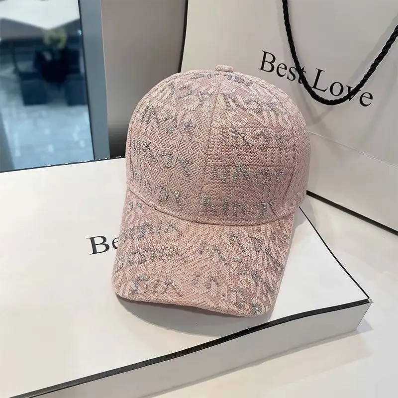 Diamond Style Korean Version Baseball Cap, Fashionable And Casual, Versatile, Sun Shading And Sun Protection Duckbill Cap