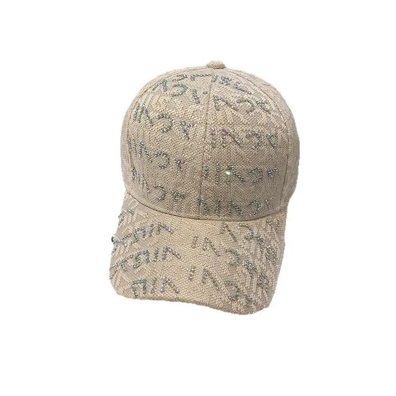 Diamond Style Korean Version Baseball Cap, Fashionable And Casual, Versatile, Sun Shading And Sun Protection Duckbill Cap