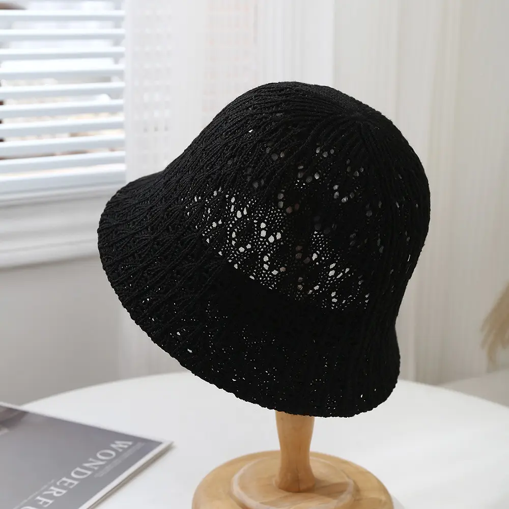 Korean Style Hat, Spring and Summer Hollow Breathable Fisherman Hat, Face Covering Sun Visor Hat