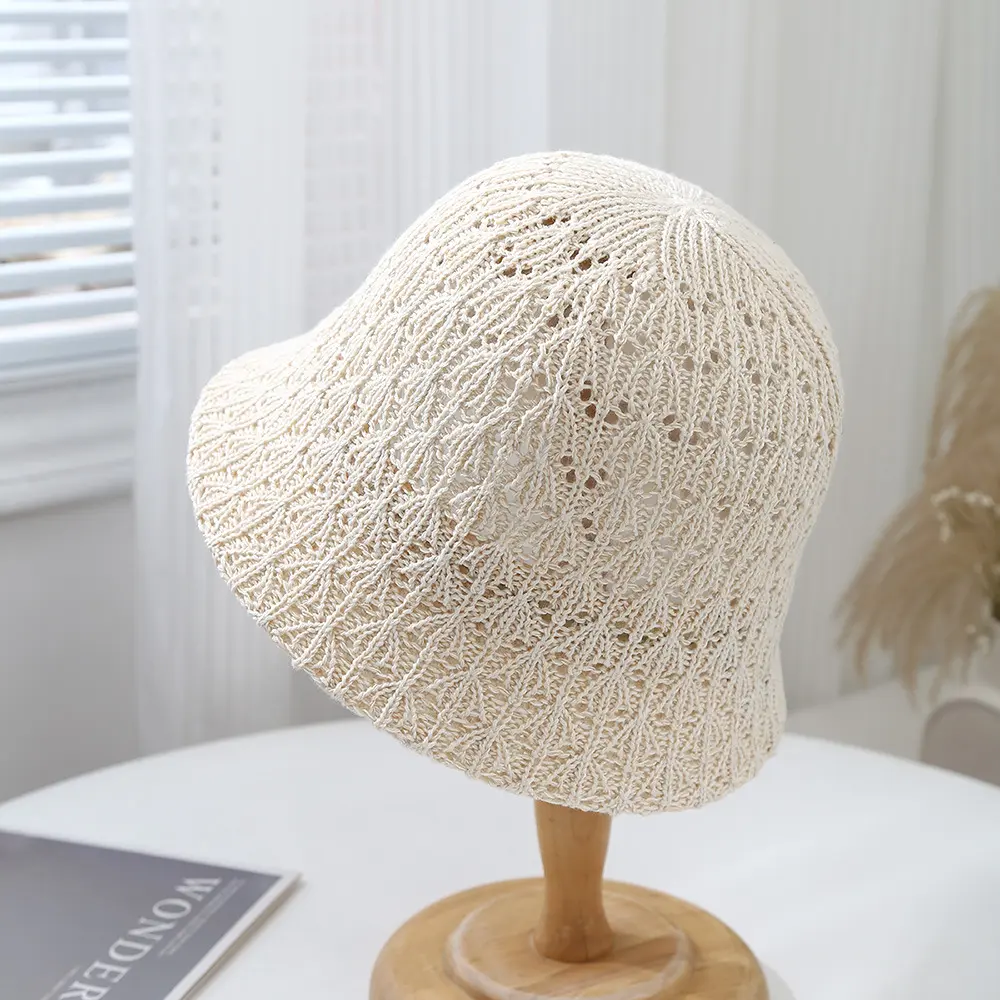 Korean Style Hat, Spring and Summer Hollow Breathable Fisherman Hat, Face Covering Sun Visor Hat