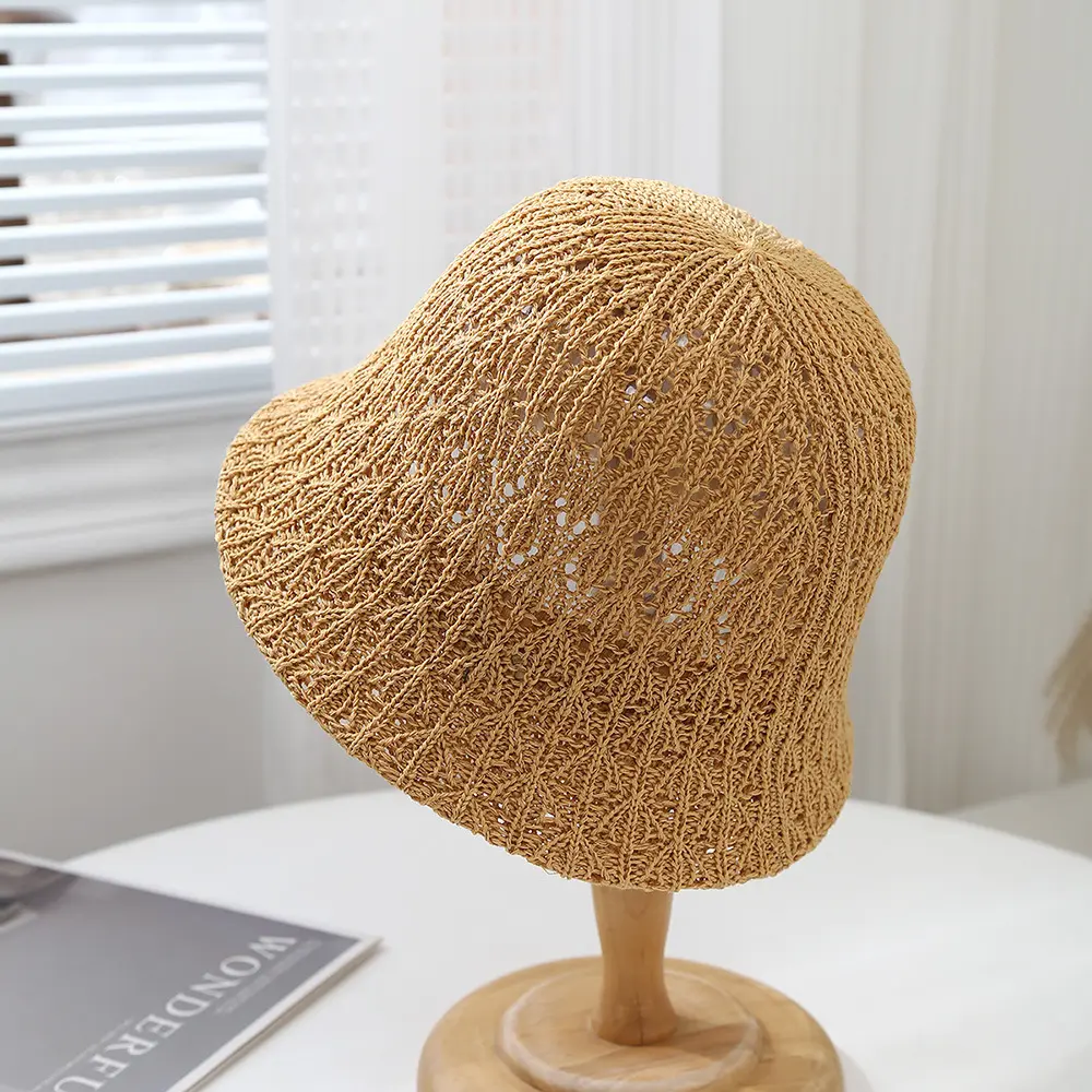 Korean Style Hat, Spring and Summer Hollow Breathable Fisherman Hat, Face Covering Sun Visor Hat