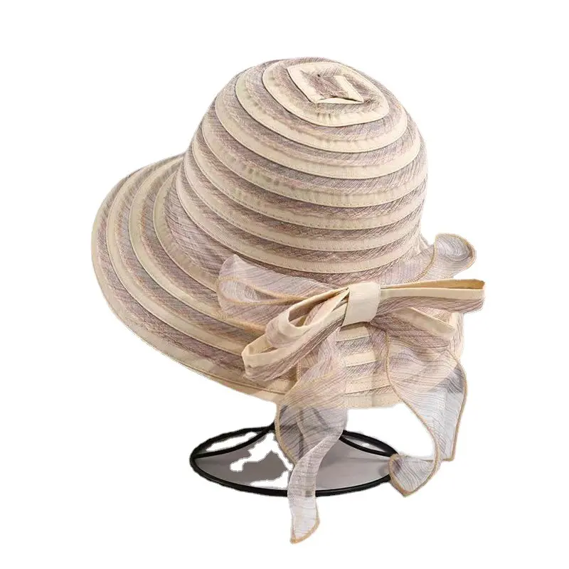 Elegant Beach Fisherman Hat, Sun Protection hat, Women's Summer Big Edge Sun Protection Hat, Outdoor Travel Foldable Basin Hat