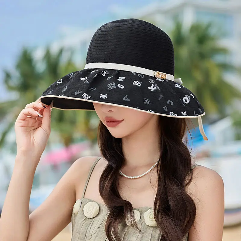 Fisherman's Hat Women's Summer sSun Protection And UV Protection Sun Hat Women's Large Brim Face Covering Sun Hat